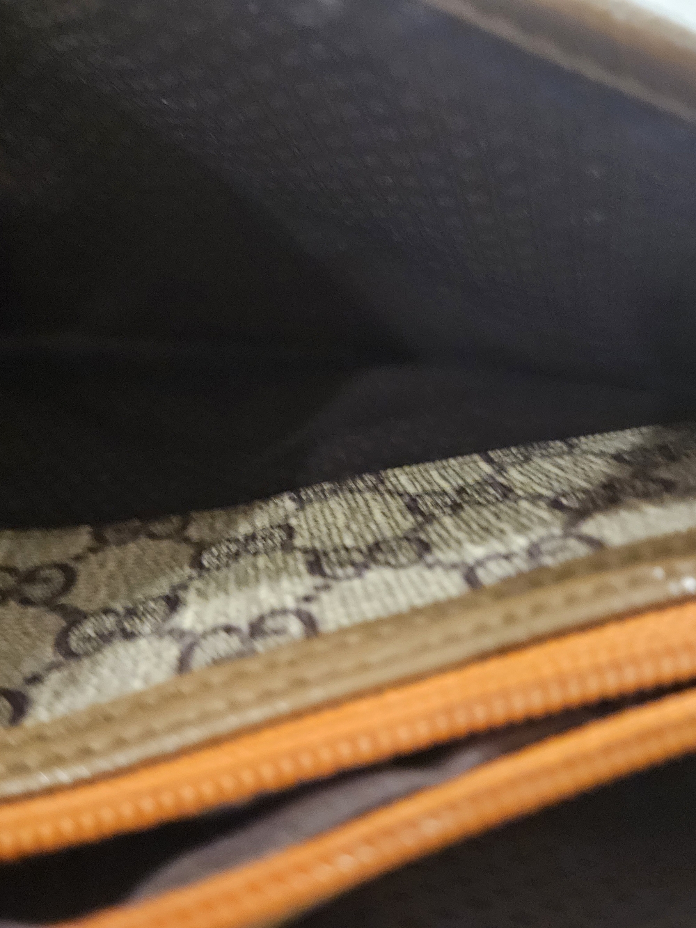 Beige Canvas Tote with Green and Red Web - Picture 3 of 5